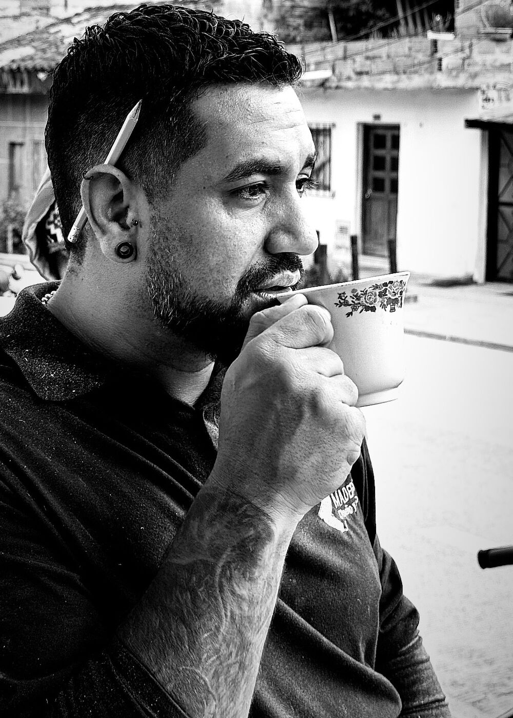 Cortes crew member at work.
