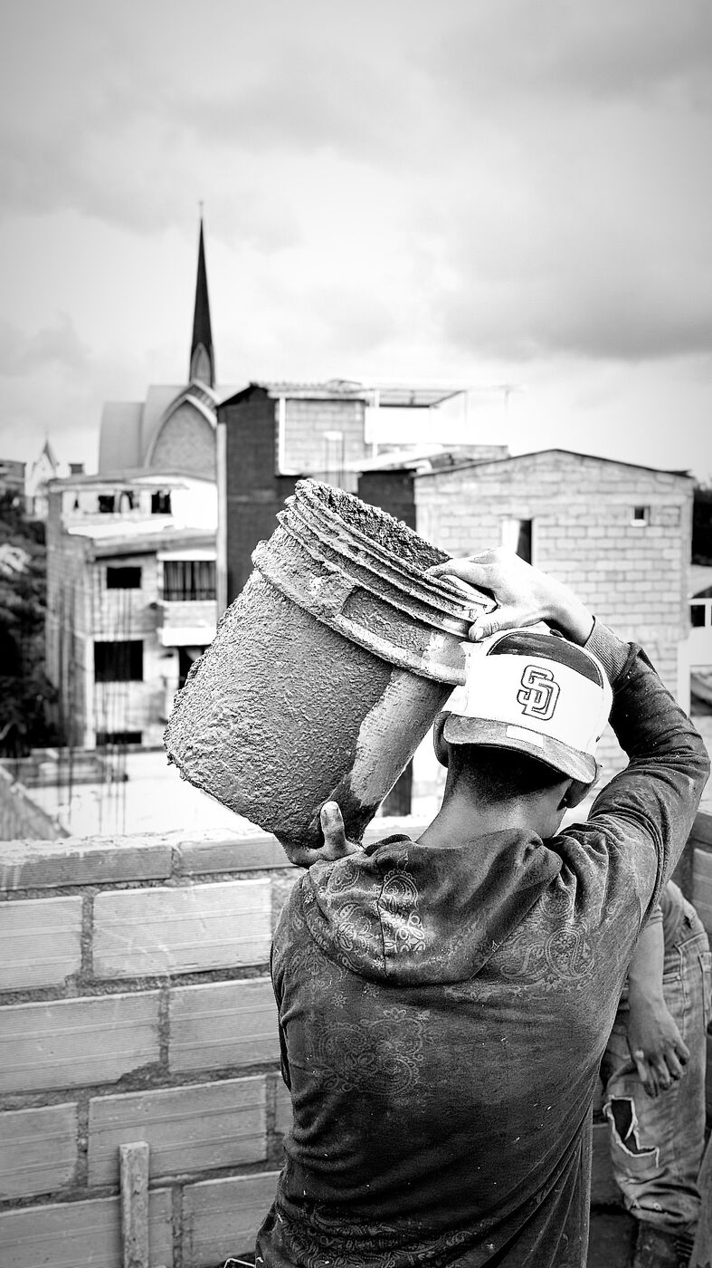 Cortes crew member at work.